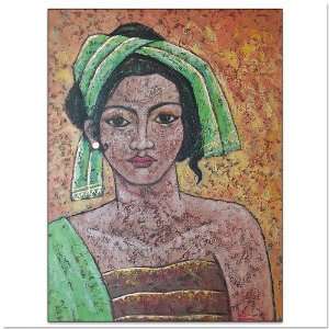  Adoration Lady~Bali Repro Paintings~Acrylic On Canvas 