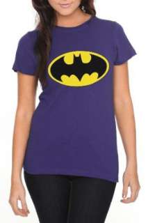   : DC Comics Batman Logo Purple Girls T Shirt Plus Size 3XL: Clothing