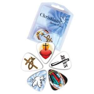   Pack. Pack of 5 Christian themed guitar picks.: Musical Instruments