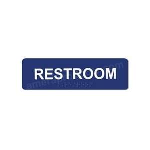  Restroom Sign Blue 1519