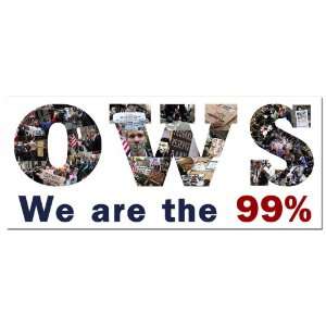  We are the 99% OWS Occupy Wall Street Protest Window or 