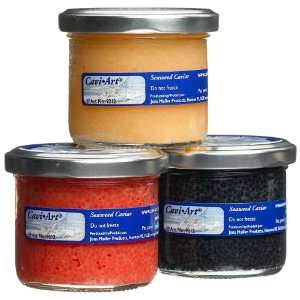 Cavi Art Caviar Variety Pack, 3.5 Ounce Jars (Pack of 3):  