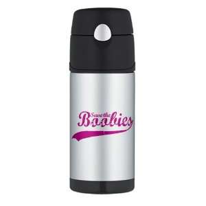  Thermos Travel Water Bottle Cancer Save the Boobies Breast 