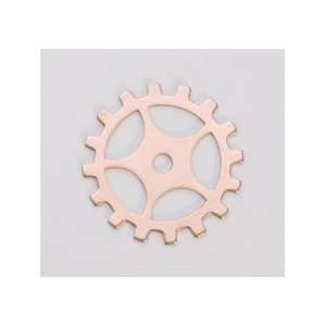  Copper Gear with Spokes, 24 Gauge, 3/4 Inch, Pack Of 6 