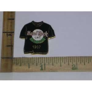 1997 Tel Aviv Hard Rock Cafe Shirt Pin, Black Tee, T shirt Black Short 