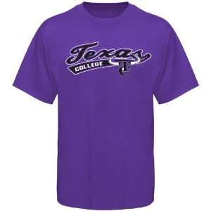  NCAA Texas College Steers Purple Mascot Script T shirt 