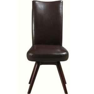  Leather Square back Swivel Dining Chair