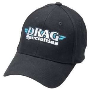 Drag Specialties Fitted Hat , Color: Black, Size: Sm Md 2501 0144