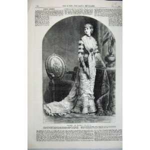  1880 Beautiful Woman Dinner Soiree Toilette Fashion: Home 