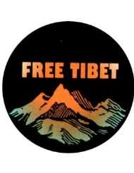 FREE TIBET Pinback Button 1.25 Pin / Badge Himalaya Mountain Range 