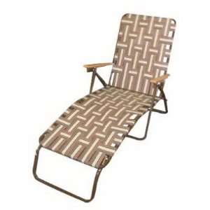   7Pos Brn Web Chaise By405 0786 Folding Patio Chairs: Home Improvement