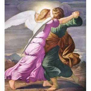   11 Color Print of Jacob Wrestles with an Angel: Home & Kitchen