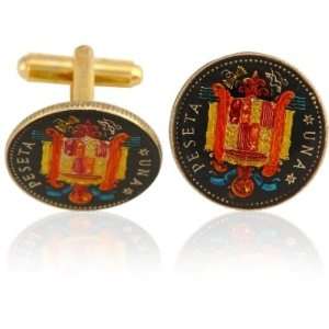  Spain Peseta Coin Cuff Links CLC CL312 Jewelry