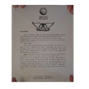  Aerosmith Vintage Press Kit The History: Everything Else