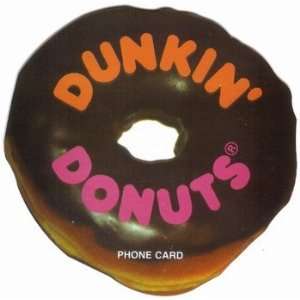  Collectible Phone Card: 10m Dunkin Donuts (Die Cut, Sort 