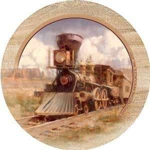 Set of 4 Sandstone Coasters   Old Train: Kitchen & Dining