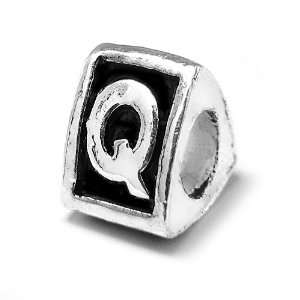 Letter Q Alphabet Charm By Olympia   Compatible with Pandora & Troll 