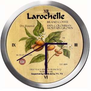  LAROCHELLE 14 Inch Coffee Metal Clock Quartz Movement 