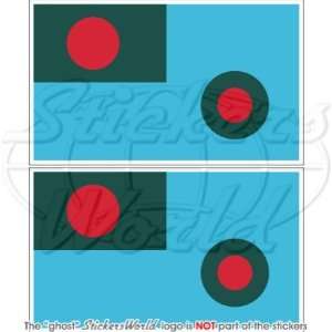 BANGLADESH Bangladeshi AirForce Flag 3 (75mm) Vinyl Bumper Stickers 
