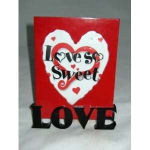  Red Love Picture Frame Holds 3 1/2 X 4 1/2 Picture: Home 