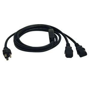   POWER SPLITTER CABLE NEMA PWRCBL. 125V AC   10A   6ft: Office Products