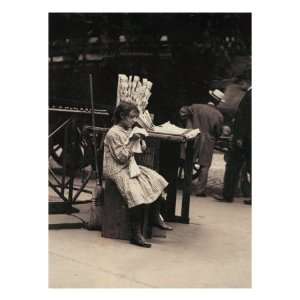  10 Year Old Tending News Stand at Bowery and Bond Street 