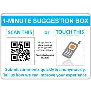  1 Minute Customer Suggestion Box Poster with QR Code and 