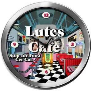  LUTES 14 Inch Cafe Metal Clock Quartz Movement: Kitchen 