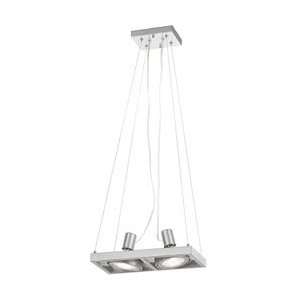   Aluminum Technos 3 Pendant 2Lt Satin Aluminum Chrome