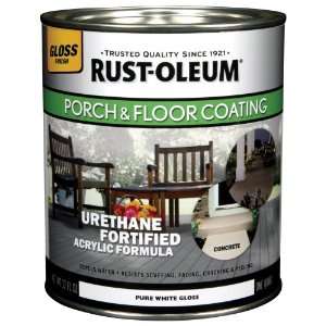  Rust Oleum 244854 Porch Floor Paint, Pure White Gloss, 1 