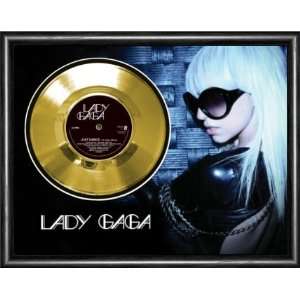  LADY GAGA Just Dance Framed Gold Record A3 Musical 