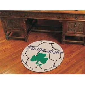  Notre Dame Fighting Irish Logo Soccer Ball Shaped Area Rug 