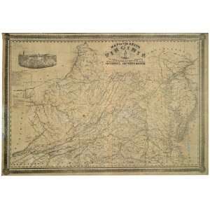 Civil War Map Map of the state of Virginia : containing the counties 