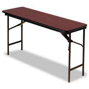   Folding Table, Rectangular, 60w x 18d x 29h, Mahogany: Home & Kitchen