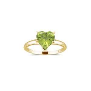    0.45 Ct Peridot Solitaire Ring in 18K Yellow Gold 7.0 Jewelry