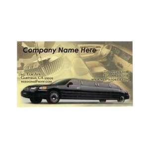  Business card with limousine design, printed on 14pt c2s 