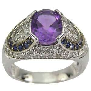    Amethyst Sapphire and Diamond Ring   8.5: DaCarli: Jewelry