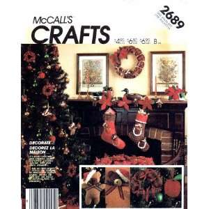  McCalls 2689 Crafts Sewing Pattern Bear Christmas Package 