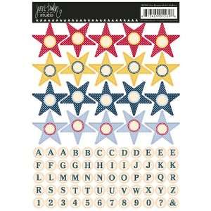   Apothecary Cardstock Stickers Star Banner Multi Colored Electronics