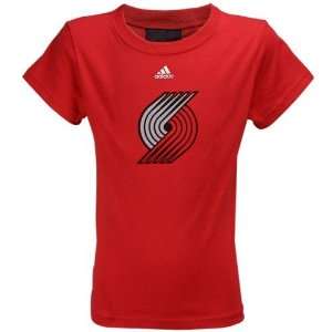  Trail Blazers Youth Girls Red Team Logo T shirt: Sports & Outdoors