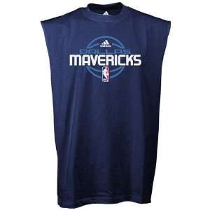  adidas Dallas Mavericks Navy Blue Team Issue Sleeveless T 