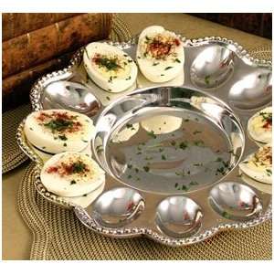  Pearl Round Egg Platter   SPECIAL ORDER: Home & Kitchen