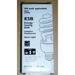  100 Watt Compact Flourescent Spiral Light Bulb: Home 