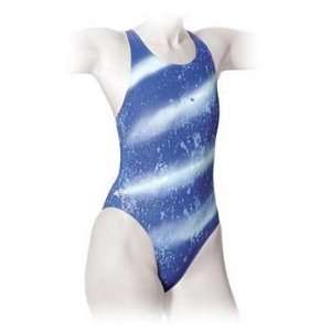  Finis Bladeback Swimsuit   Coal Blue Womens Sports 