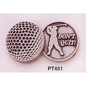  Golf / Dont Quit Pewter Pocket Piece