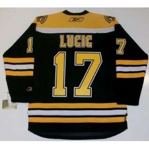  Milan Lucic Boston Bruins Home Jersey Real Rbk: Sports 