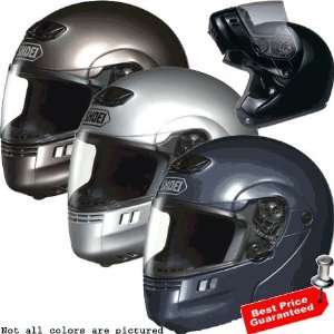   Shoei Syncrotec Metallic Full Face Helmet Small  Silver: Automotive