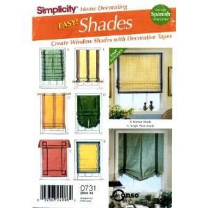  Simplicity 0731 Sewing Pattern Home Decorating Shades with 