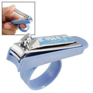  Blue, Sliver Tone Baby Toddler Ring Handle Manicure Nail 