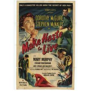  Make Haste to Live (1954) 27 x 40 Movie Poster Style A 